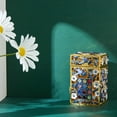 thumbnail image 4 of Matashi Hand-Painted Enamel Tzedakah Charity Box with Dove & Floral Motif, Crystal Judaica Keepsake Home Décor Gift, 4 of 7