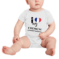 thumbnail image 2 of I Heart My French Grandparents France Love Flag Baby One-Pieces Baby Bodysuit (White, 0-3 Months), 2 of 5