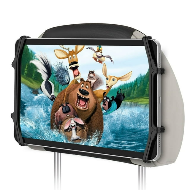 YOPTOP Car Headrest Mount Holder Universal Back Seat Headrest Tablet Holder Silicone Holder for Kids Tablet Stand Anti Slip & Angle-Adjustable Holder Fits for 7-12.9" Tablets,1pack