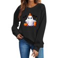 thumbnail image 3 of DIOAZUD Womens Halloween Sweatshirts Plus Size Ghost Graphic Pullovers Fall Classic Round Neck Long Sleeve Sweater Tops Halloween Costumes, 3 of 6