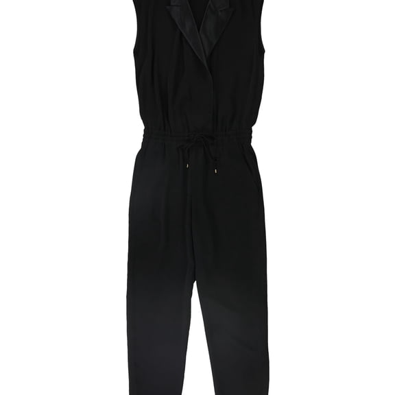 Ralph Lauren Womens Tuxedo Jumpsuit, Black, Petite, 4P