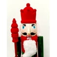 thumbnail image 4 of Cascanueces Navideño de 40 cm con Traje Rojo y Verde – Figura Decorativa Tradicional en Madera, Ideal para Decoración Festiva, Colección y Regalos en la Temporada Navideña, 4 of 5