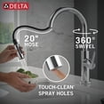 thumbnail image 7 of Delta Nicoli Chrome Kitchen Faucet with Pull Down Sprayer, Modern Single Hole Kitchen Sink Faucet, Single Handle, Chrome, 7 of 7