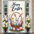 thumbnail image 3 of Cute Rabbit Easter Banner Colorful Eggs Rabbit Backdrop Spring Flowers Pastel Colors Easter Event Background for Easter Party Family Gathering Photo Shoot, 3 of 9