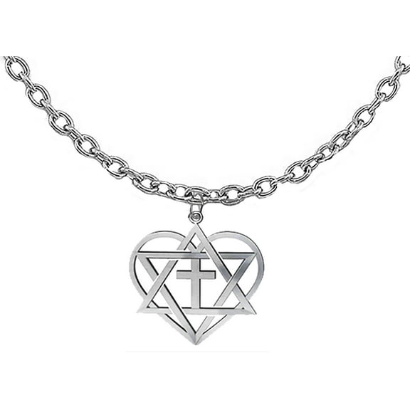 Messianic, Christain,  Yeshua (Jesus) In My Heart Adjustable Silvertone Cable Chain Necklace. Hypoallergenic-Safe, No Nickel, Lead, Or Cadmium In The Metal. Great Gift For Friend Or Family ©2024