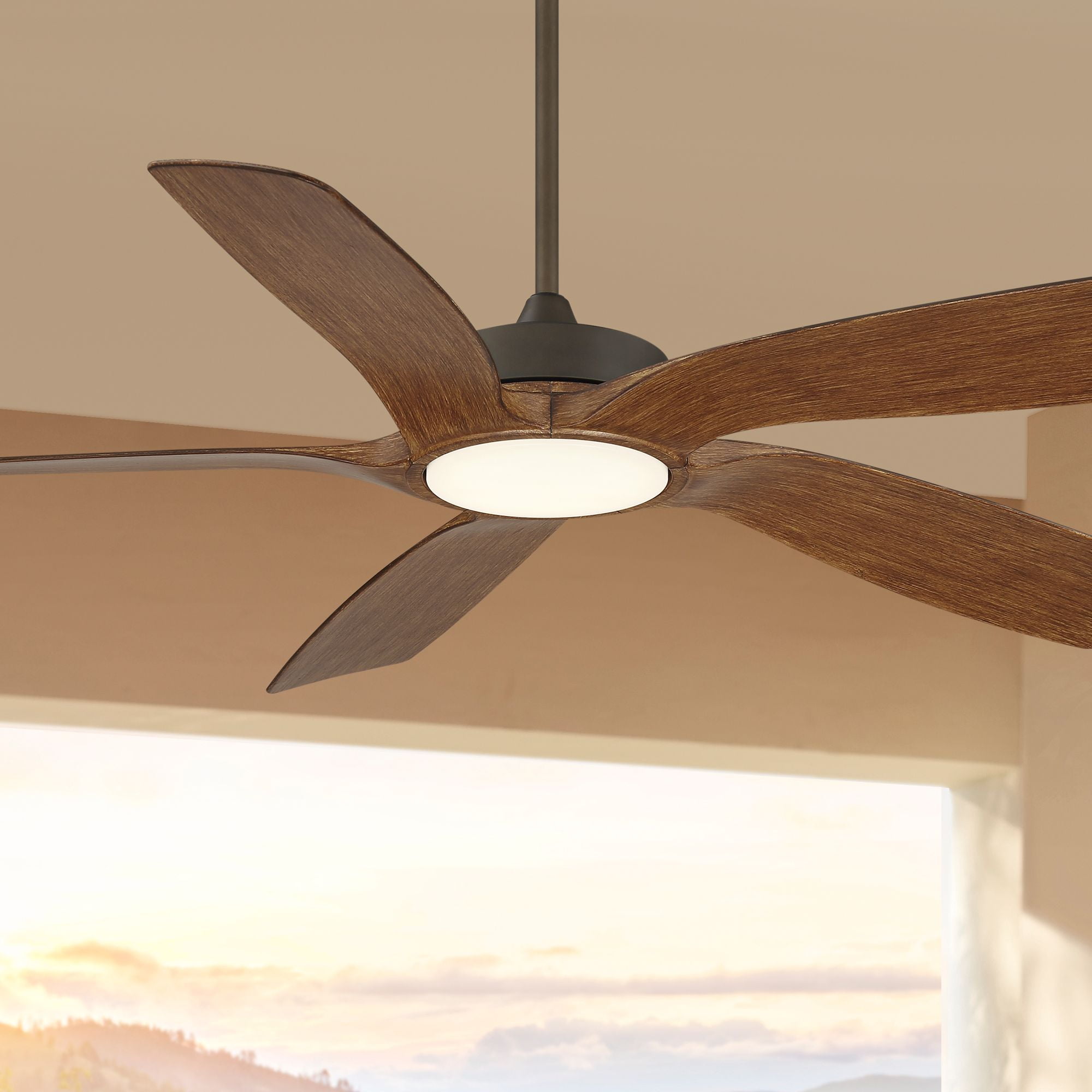 56 Casa Vieja Modern Indoor Outdoor Ceiling Fan With Led Light Remote Oil Rubbed Bronze Damp