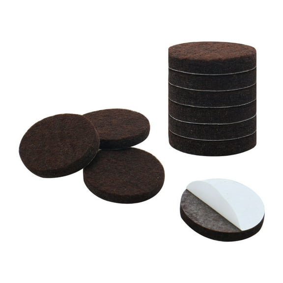 Unique Bargains 10Pcs Felt Furniture Pads Round 2" Floor Protector for Table Chair Leg