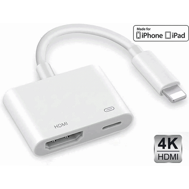 Compatible with Phone to HDMI Adapter/iOS Phone HDMI Adapter, Lightning