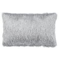thumbnail image 3 of SAFAVIEH Indoor/Outdoor Modern Glam Shag Pillow, 12" x 20", Silver, 3 of 4