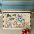 thumbnail image 2 of Easter Door Mat,Spring Bunny Eggs Tulip Floral Indoor Outdoor Non-Slip Doormat,Entryway Front Porch Easter Rabbit Welcome Door Mat Colorful for Entrance Decor 30" x 17" (Happy Easter), 2 of 6