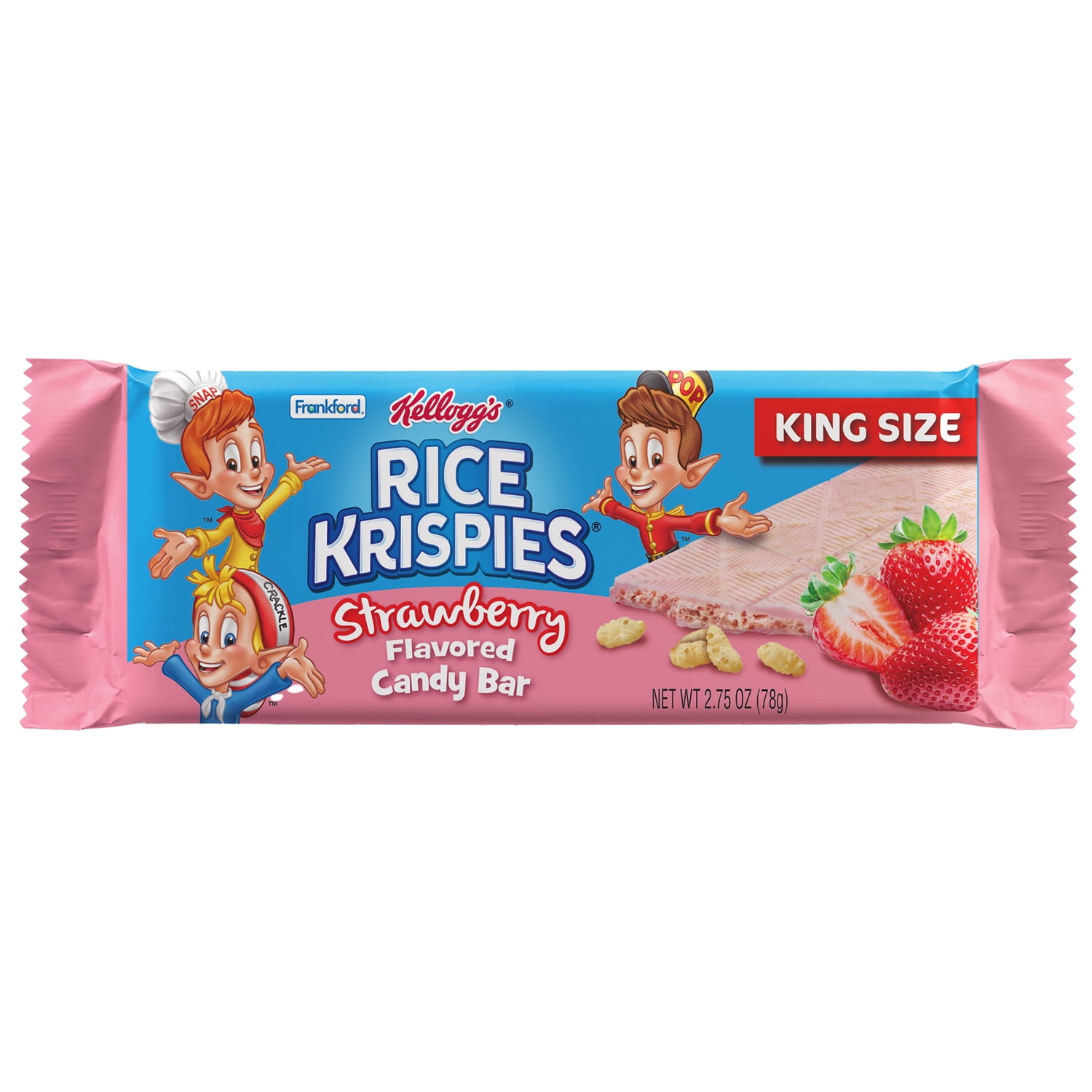 Frankford Kellogg's Rice Krispies Strawberry Candy Bar King Size 2.75oz