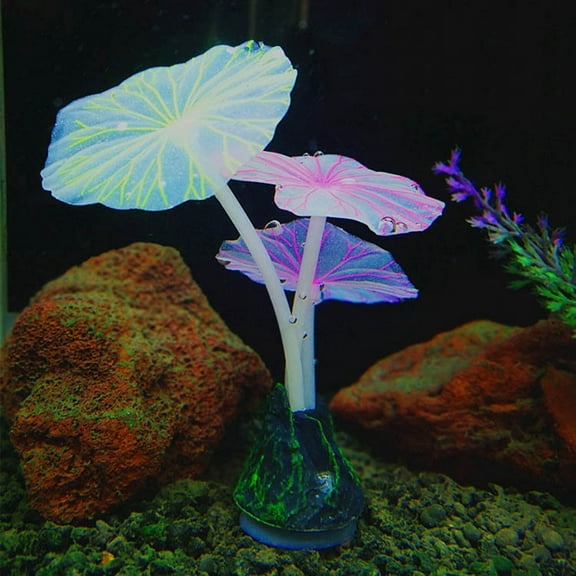 SPRING PARK Silicone Fish Tank Pond Aquarium Decoration Artificial Water Glowing Plant Coral Ornament