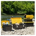 thumbnail image 5 of Exlonjet Durabit 27 Gallon Stackable Home Storage Container Bins Heavy Duty Opaque Base Organization Totes with Snap On Lid, 2 Pack, Black and Yellow, 5 of 5