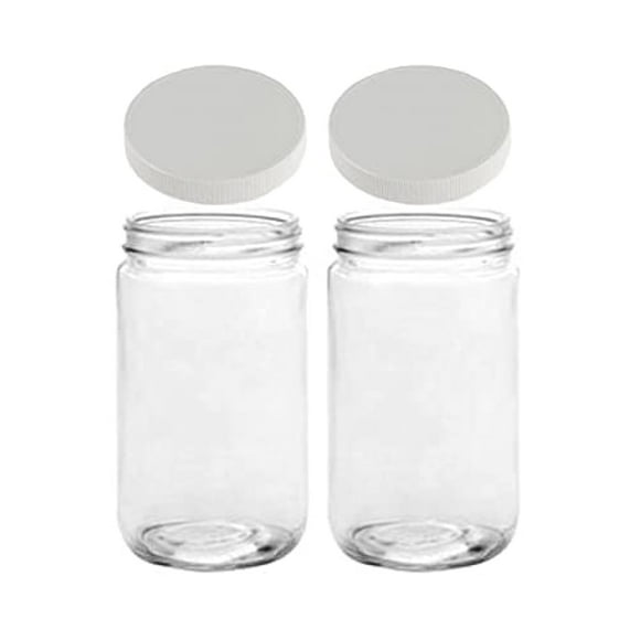 Tarro de almacenamiento JARMING COLLECTIONS Mason Jarros de cristal de 950 ml, 2