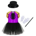 thumbnail image 4 of Yeahdor Costume de Danse Cirque pour Filles Tutu Robe Halloween Fête Lion 4 Pcs Violet 10, 4 of 7
