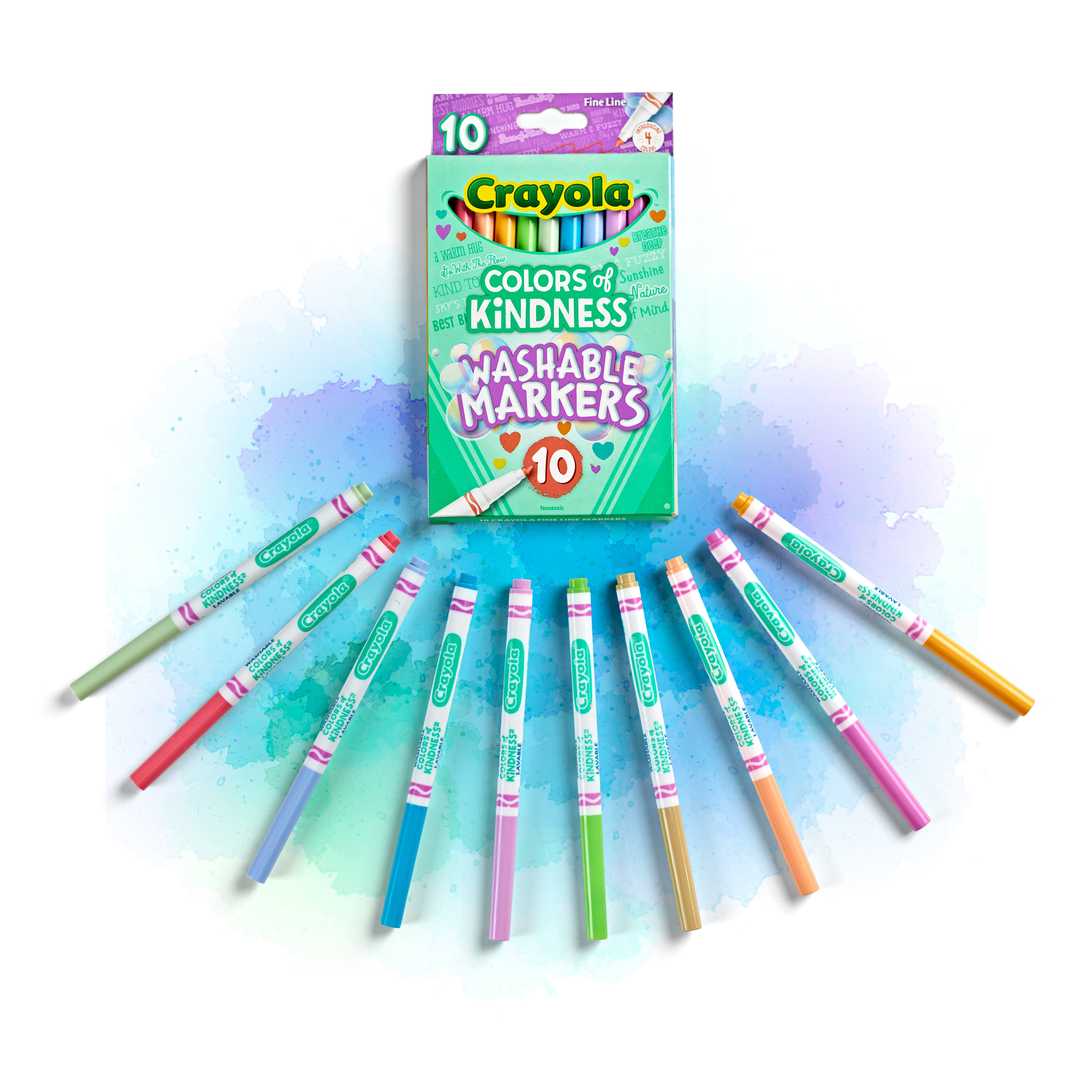 4 pack) Crayola Classic Thin Line Marker Set, 10 Ct, Multi Colors, Back to  School Supplies for Kids 
