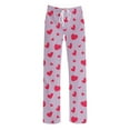 thumbnail image 5 of hotojiny Mens Pajama Pants Breathable Wide Leg Pj Bottoms Lightweight Elastic Waist Heart Valentine's Day Sleepwear S-3XL, 5 of 5
