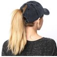 thumbnail image 3 of HSHDLDF Ponytail Baseball Hat Distressed Retro Washed Womens Twill, 3 of 7