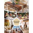 thumbnail image 5 of Texas Star Vintage Table Cloth, Waterproof Tablecloth for Rectangle Tables, Berry Burnt Orange Brown Wooden Reusable Washable Fabric Table Cover for Restaurant Kitchen Dining Tables 60"x102", 5 of 9