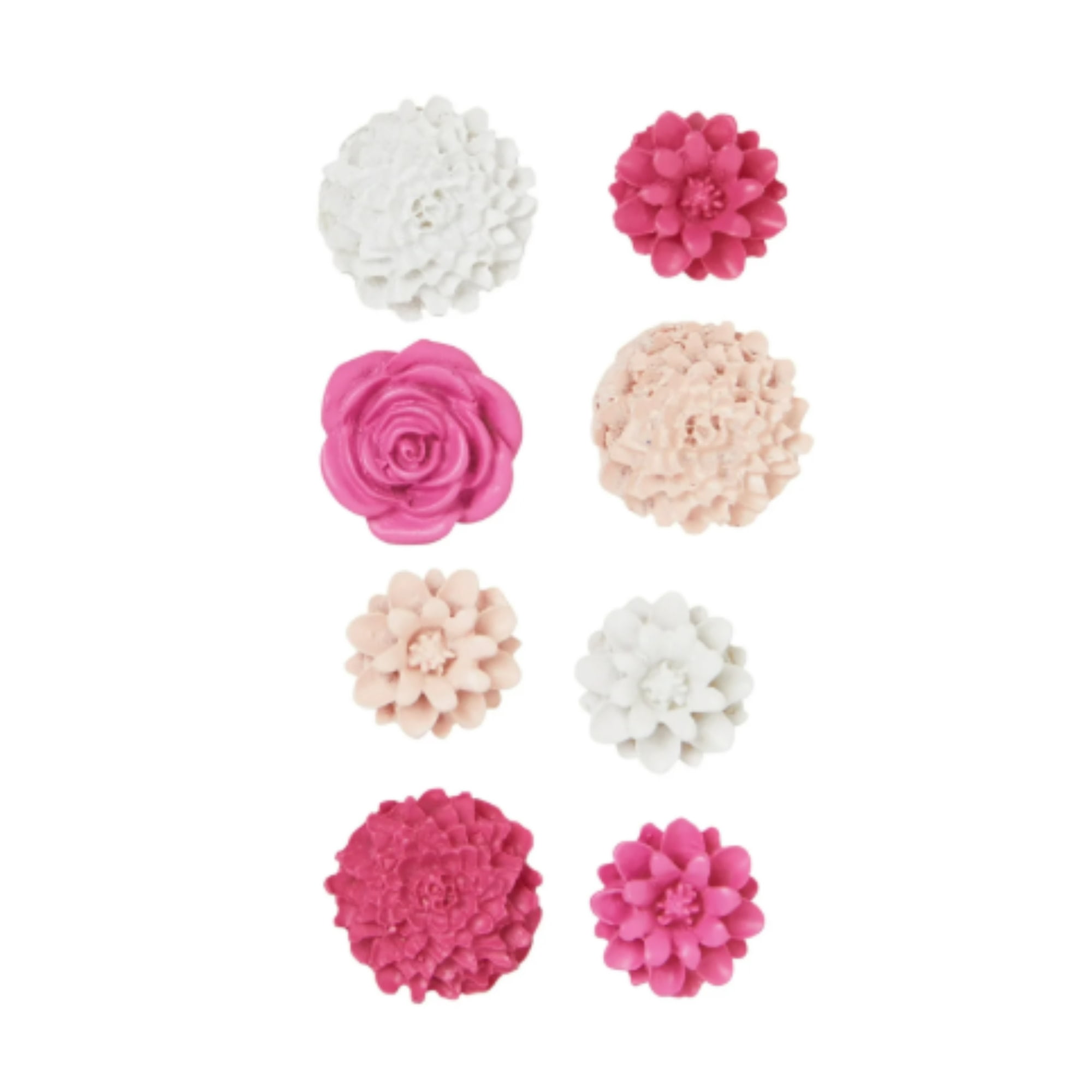 Hello Hobby Accessories Resin Flowers Dark Pink, 8 piece
