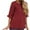 Red, variant on Feancey Cotton Linen Tunic Tops for Women Ruffle Half Sleeve Round Neck Blouse Solid Color Casual Loose Beach Vacation T Shirts Summer Tee Sales Today Army Green L