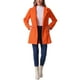 thumbnail image 2 of Abrigo de mujer INSPIRE CHIC de longitud media, con cuello alto, de un solo botón, abrigo de invierno, color naranja, talla S, 2 of 6