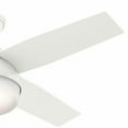 thumbnail image 3 of Hunter Dempsey 44” White Integrated LED Ceiling Fan with Light Kit and Remote Control, 3 of 3