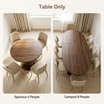 thumbnail image 5 of Keenstone Round Dining Table 43"-59" Extendable, for 4 to 6, with Storage Space, Kitchen Dinner Room Table for Dining Room and Small Space Walnut, 5 of 11