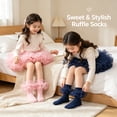 thumbnail image 2 of TELOLY 2Pairs Kids Socks,1-3 Years Old Ruffle Socks,Lace Trim Lace Socks,Combination2, 2 of 7