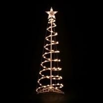 Northlight Lighted Spiral Outdoor Christmas tree with Star - 4' - Clear