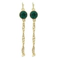 thumbnail image 3 of 2028 Jewelry Olivine Green Crystal Chain Drop Wire Earrings, 3 of 3