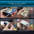 thumbnail image 3 of yingyy Wrought Multiple Smooth Lock Household Door Office Padlocks Gate Locking Dormitory Security Gear With Key Left Open with Edge, 3 of 6