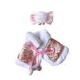 thumbnail image 1 of Muñeco de peluche estilo antiguo, chal, ropa para muñeca con accesorio para el cabello, juego de simulación, bricolaje Rosa, 1 of 8