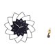 thumbnail image 4 of Reloj de pared acrílico con forma de flor, silencioso, decorativo para dormitorio, cafetería, estatua de arte abstracto, figura de resina, escultura d, 4 of 7