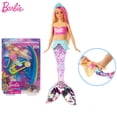 thumbnail image 2 of Muñeca de sirena de la marca Barbie Original, muñecas con luces de arcoíris, juguetes para niñas, regalo de cumpleaños, Boneca Fivean unisex, 2 of 2