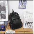 thumbnail image 1 of Mochila de cuero PU para hombre, mochila informal de estilo universitario de gran capacidad, mochila escolar sencilla de estilo japonés para estudiantes universitarios para mujeres, 1 of 6
