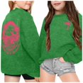 thumbnail image 2 of Girls Hoodie Fashionable Letter Printed Casual Loose Tops 7-8 T, 2 of 5