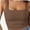 Brown, variant on Womens Sleeveless Tanks Strappy Square Neck Skinny Cami Tops Basic Workout Fitness Crop Tank Top