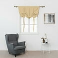 thumbnail image 3 of MAWCLOS Short Blackout Curtain Solid Color Half Window Curtains Rod Pocket Light Blocking Kitchen Valance Ruched Decorative Thermal Insulated Soft Panels Natural color 23.62 x 55.12", 3 of 5