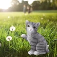 thumbnail image 4 of Miniature Animal Figurines Garden Ornament Landscaping Layout for Grey cat, 4 of 8