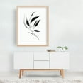 thumbnail image 2 of Minimalist Floral Art - Line Drawing Line Art Minimalist Black and White Abstract Botanical Floral Modern Art Oak Framed Wall Art Print 5 x 7 inches, 2 of 3