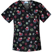 Snowflake Santa Print Top