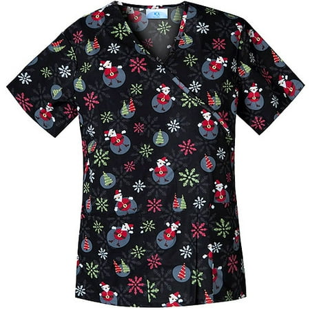 Snowflake Santa Print Top