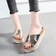 thumbnail image 1 of Nuevas sandalias de mujer de suela gruesa de cuerda de cáñamo, sandalias y zapatillas informales para mujer Wmkox8yii nm5023, 1 of 9