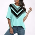 thumbnail image 2 of Blouses pour Femmes, Mode Décontractée, Manches Courtes Raccourcies, Chemise Ample Imprimée, 2 of 5