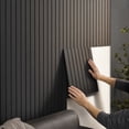 thumbnail image 7 of Adhesive Wall Panels 12 Inch Wall Slat Panels Black 3D Decorative Wall Panels for Interior Wall Decor Dorm Room Wall Decor Office Wall Decor Bedroom Decor, 1 Pack, 7 of 7