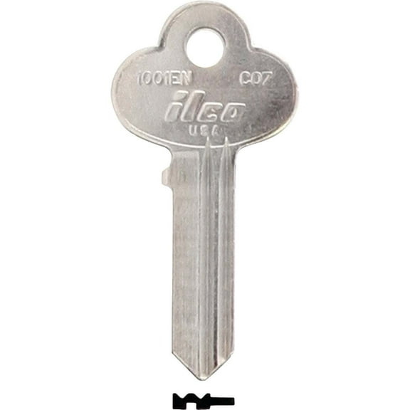 Kaba Ilco AL3803005B Corbin Nickel Plated House Key, CO7 / 1001EN - pack of 10