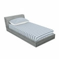 thumbnail image 3 of Ambesonne Geometric Fitted Sheet & Pillow Sham Set, Diamond Line Modern, Queen, Slate Blue White Blue, 3 of 3