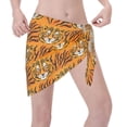 thumbnail image 2 of Wukai Tiger Women’s Short Sarongs Beach Wrap Bikini Bottom Short Skirt Chiffon Scarf for Swimwear, 2 of 4