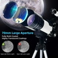 thumbnail image 3 of Kailwokk Telescope for Adults & Kids, 70mm Aperture Portable Telescopes with Height Adjustable Tripod & Phone Adapter, Astronomy Beginner Gift, 3 of 8